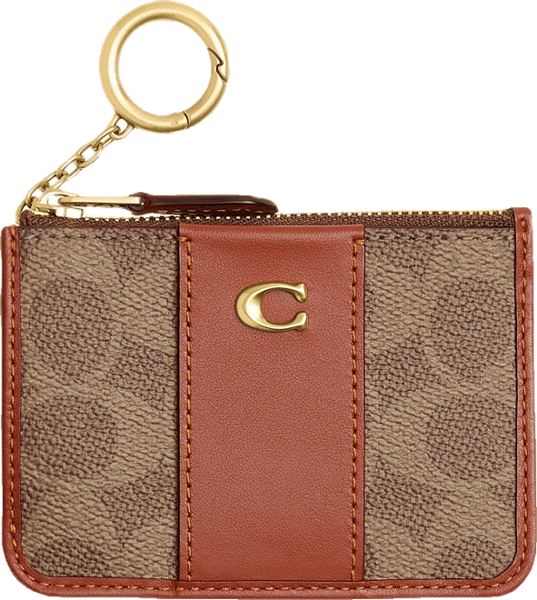 COACH Signature Coated Canvas Essential Mini ID Card Case