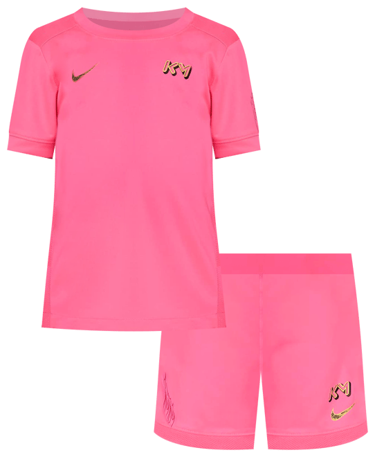 Nike Dri-FIT Kylian Mbappé Conjunto de playera de manga corta y shorts ACD25 para niños talla pequeña