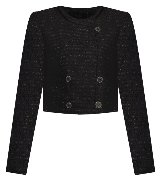 Dance Tonight Tweed Jacket in Black