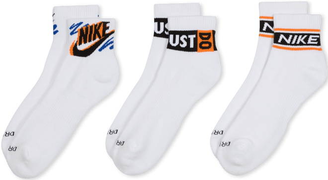 Nike Everyday Plus Calcetines al tobillo (3 pares)