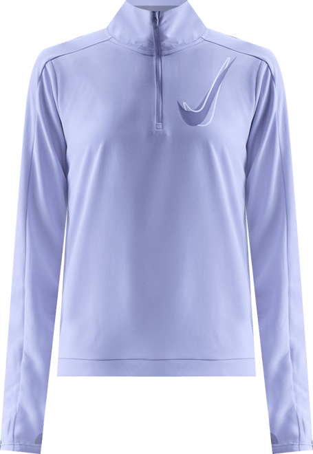 Nike Swoosh Capa intermedia de correr Dri-FIT de medio cierre para mujer