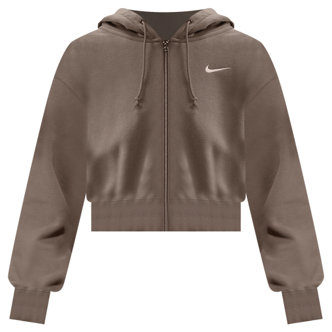 Nike Sportswear Phoenix Fleece Sudadera con gorro holgada cropped de cierre completo para mujer