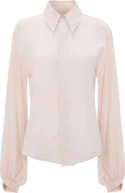 Blouson Sleeve Blouse In Blush