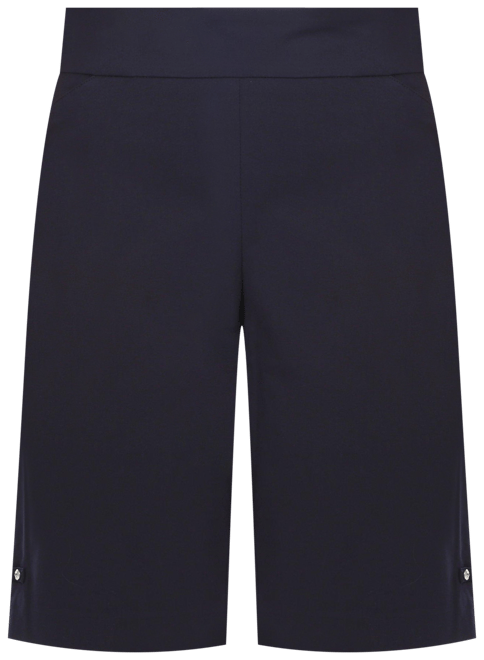 Coral Bay Womens 12 in. Solid Diamond Rivet Shorts