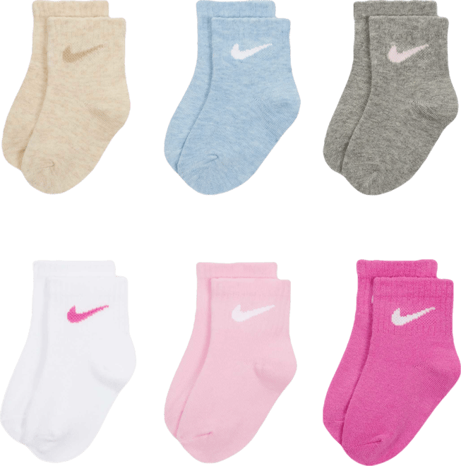 Nike Swoosh Baby/Toddler Ankle Socks (6 Pairs)