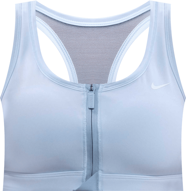 Nike Swoosh Front Zip Bra deportivo de media sujeción con almohadillas para mujer