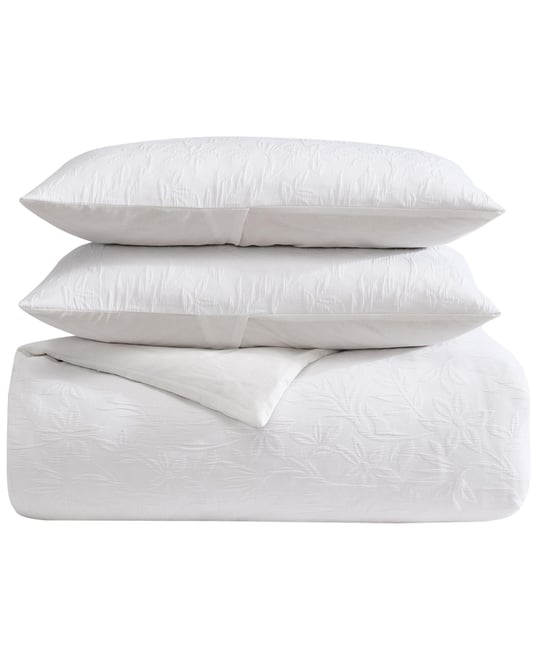 Seaside Floral Jacquard 3-Pc. Duvet Cover Set, King