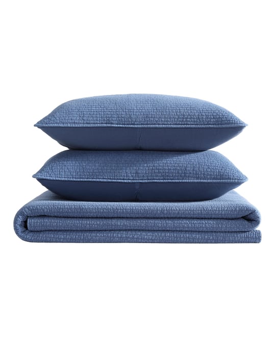 Seashore Stitch Washed 3-Pc. Quilt Set, King