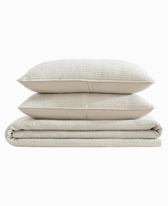 Seashore Stitch Washed 2-Pc. Quilt Set, Twin