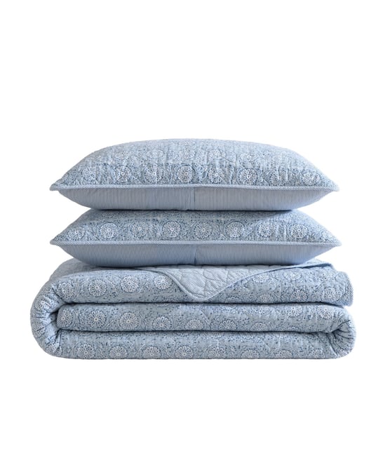 Floral Park Reversible 3-Pc. Quilt Set, King