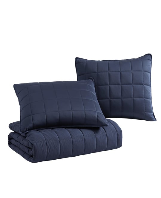 Closeout!  Solid Brushed Micro Jersey 3-Pc. Quilt Set, King