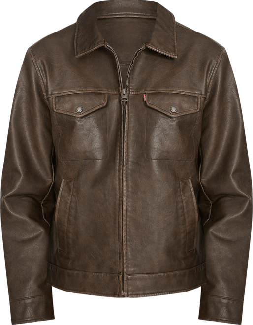 Men's Classic-Fit Faux-Leather Jacket