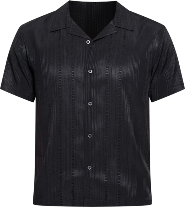 Men's Roma Textured Short Sleeve Button-Front Camp Shirt