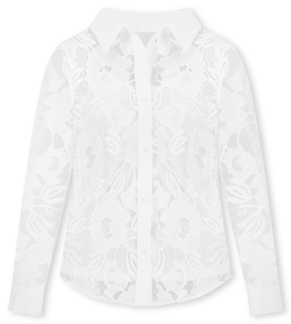 Women's Collared Lace Button-Front Shirt