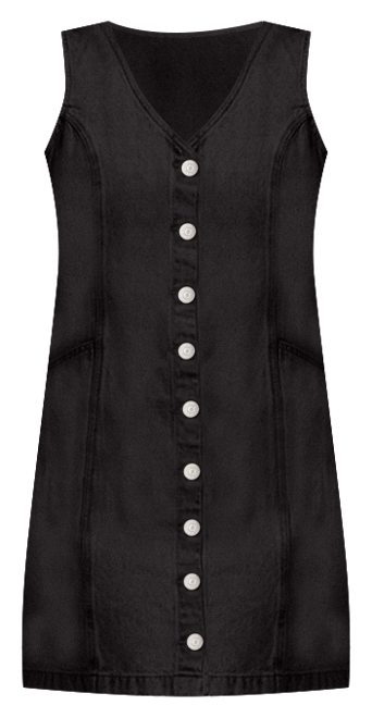 Women's Vianna Denim Button-Front Vest Dress