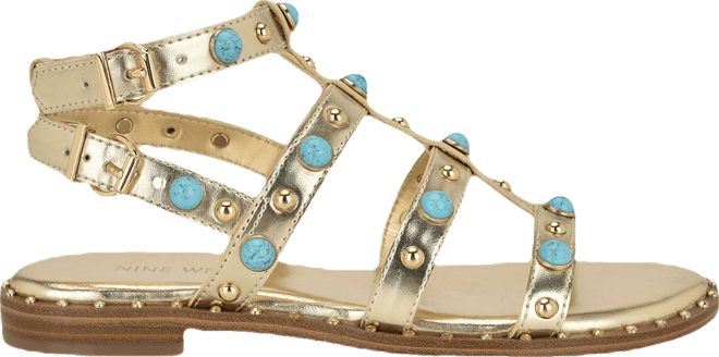 【NINE WEST】Mindela スタッズ グラディエーター サンダル Mindela Studded Gladiator Sandals – Nine West