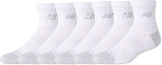 New Balance Unisex Active QTR Socks 6 Pack