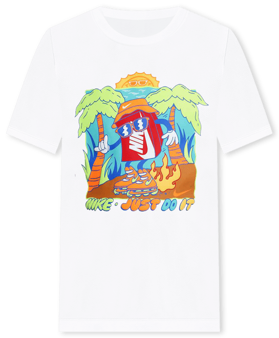 Nike Playera cuadrada Palm Tree para niños talla pequeña