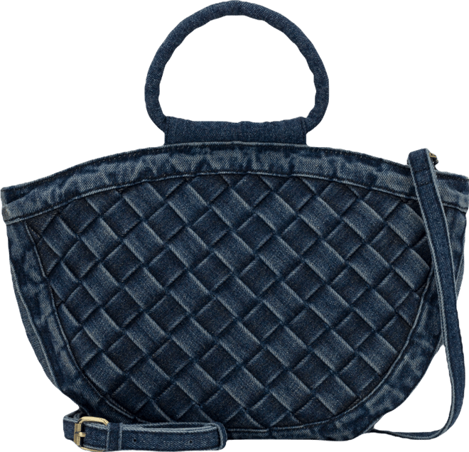 Patricia Nash Ossi Medium Woven Denim Satchel Bag - Macy's
