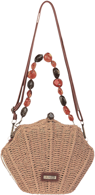 Sun N' Sand Paper Straw Double Strap Crossbody Bag
