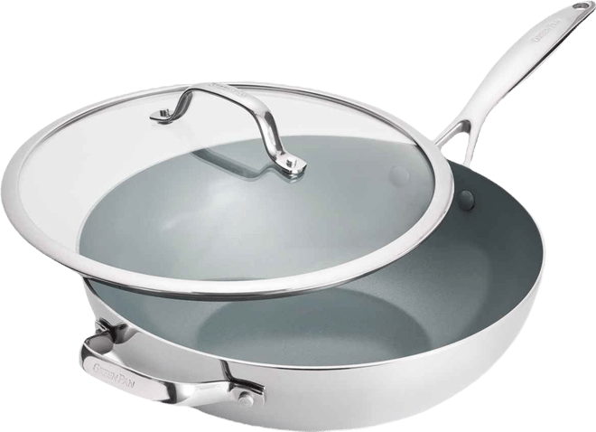 Valencia Pro Stainless Steel 12" Wok with Lid