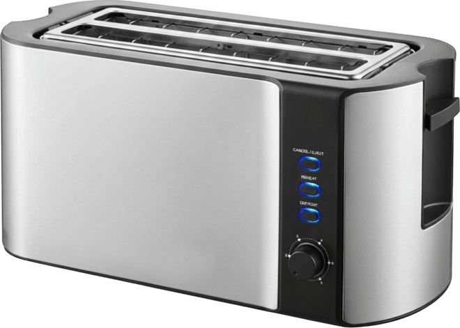 4-Slice Stainless Steel Long Slot Toaster