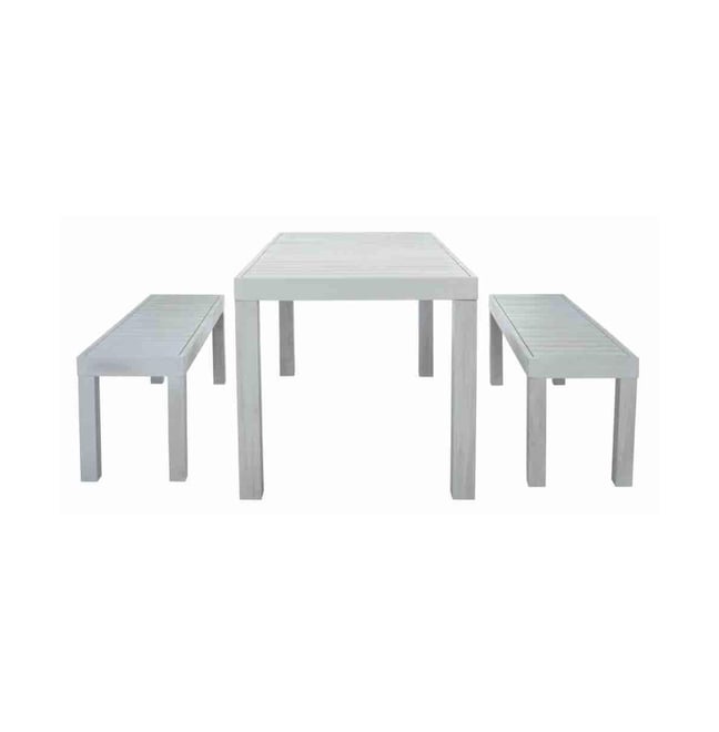Dario 3 Piece Dining Set W/ Two Benches