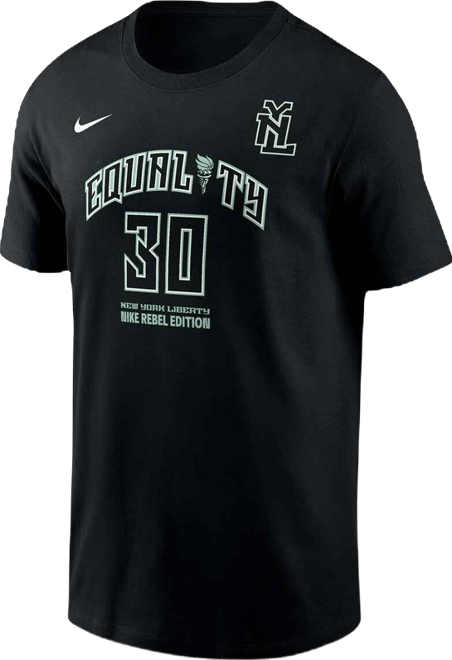 Men's and Women's Breanna Stewart Black New York Liberty Rebel Edition Name Number T-Shirt