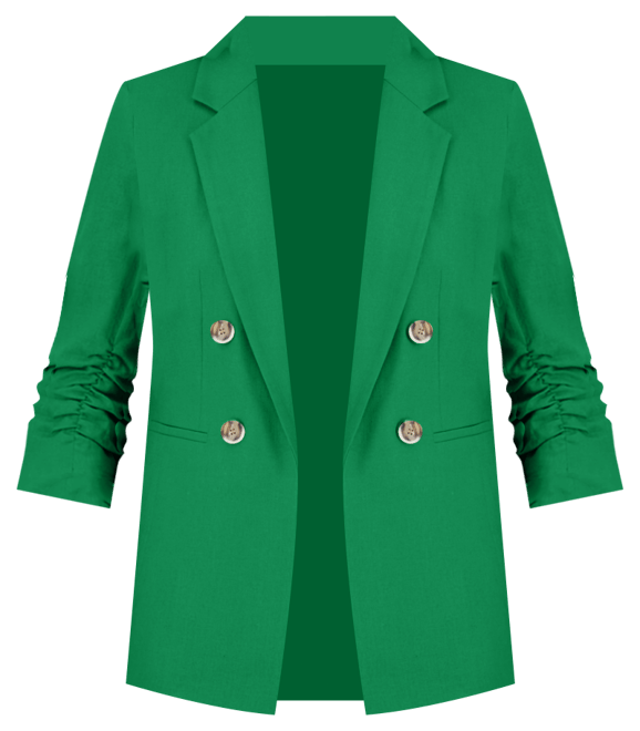 Women's Ruched-Sleeve Open-Front Linen Blazer, Exclusively at Macy's