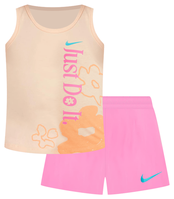 Nike Dri-FIT Toddler Wild Flower 2-Piece Tank and Mesh Shorts Set