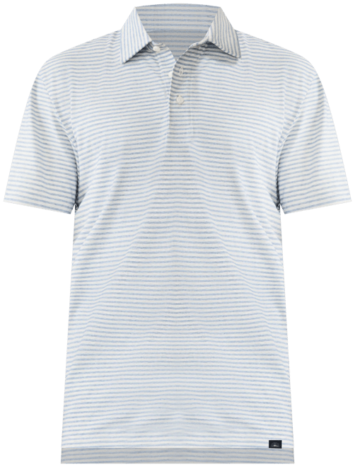 Short- Sleeve Movement™ Polo Shirt - Long Valley Stripe | Faherty