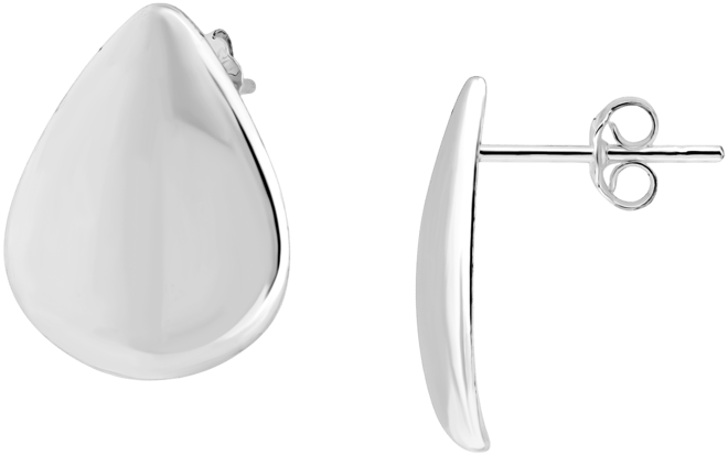 Tear-Shape Drop Earrings in Sterling Silver or 18k Gold Over Sterling Silver, Exclusively at Macy's