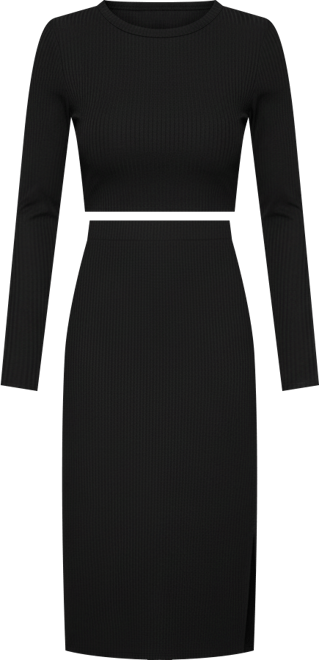 Women's Two Piece Rib Sweater Set