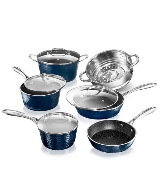 10-Piece Hammered Nonstick Cookware Set