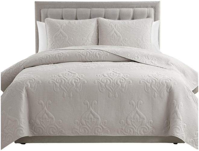 Solomun Pinsonic Damask 3-Pc. Quilt Set, King