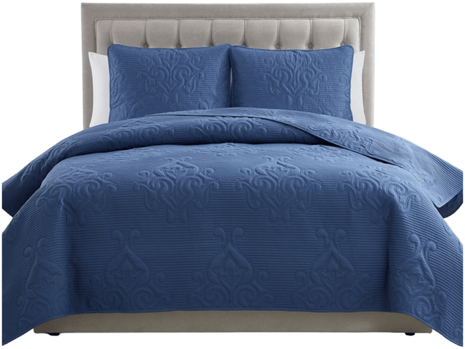 Solomun Pinsonic Damask 3-Pc. Quilt Set, King