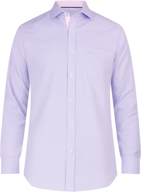 Men's Mini Retro Print Long Sleeve Shirt