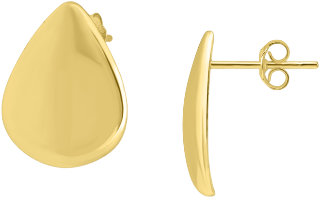 Tear-Shape Drop Earrings in Sterling Silver or 18k Gold Over Sterling Silver, Exclusively at Macy's