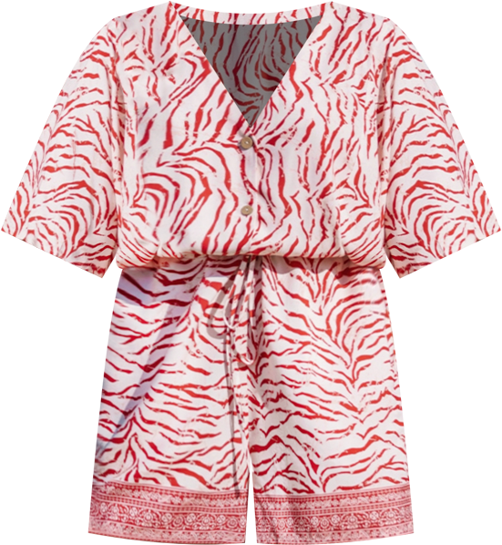 Women's Urban Safari Zebra Print Romper