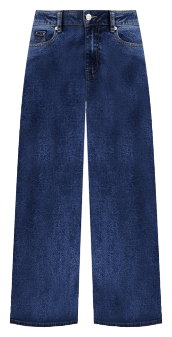 Recycled Cotton Blend Wide Leg Jean in Light Blue