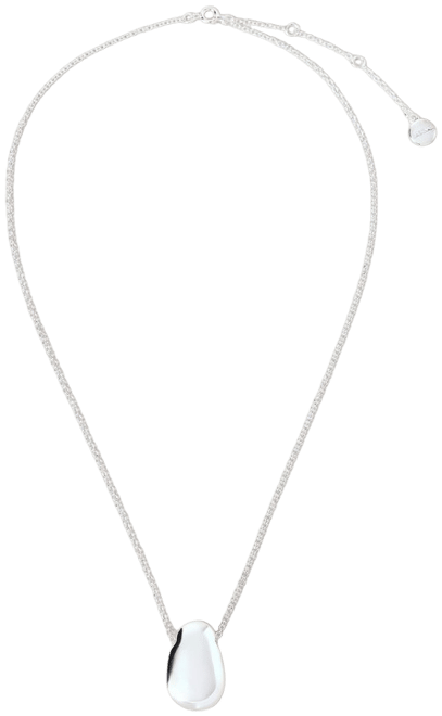 Drop Pendant Necklace in Silver