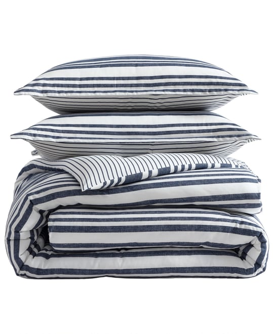 Coastline Stripe 3-Pc. Duvet Cover Set, King