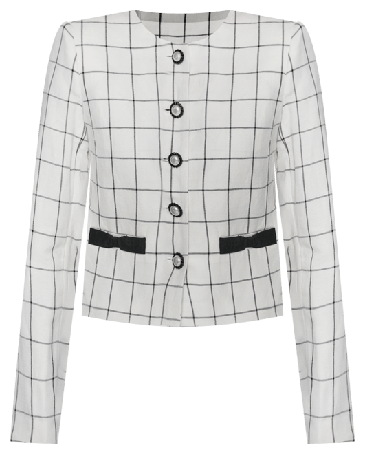Women's Windowpane-Print Jacket