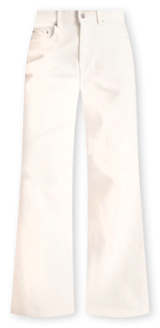 Wide Leg Jean in Ecru