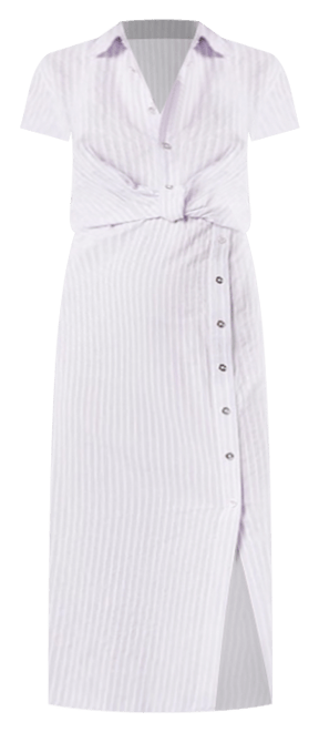 Short Sleeve Button Detail Dress