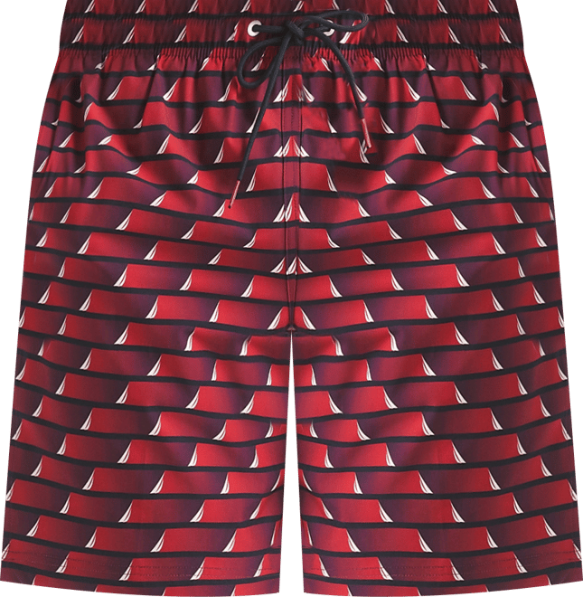 Men's Printed Drawstring Quick Dry 6" Swim Trunks