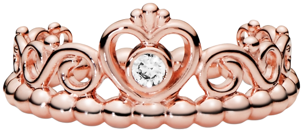 Gold-Plated Princess Tiara Crown Ring