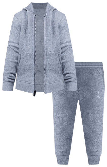 Jordan Brooklyn Fleece Conjunto de sudadera con gorro de 2 piezas de cierre completo infantil