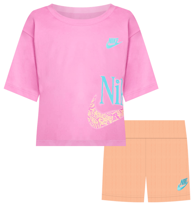 Nike Little Kids' Wild Flower Boxy T-Shirt and Shorts Set