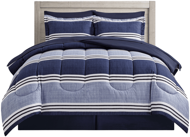 Sunham Aiden Striped 8-Pc. Comforter Sets, Exclusively at 